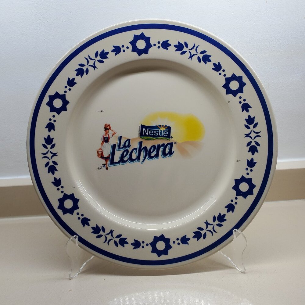 VINTAGE ADVERTISING PLATE NESTLE LA LECHERA